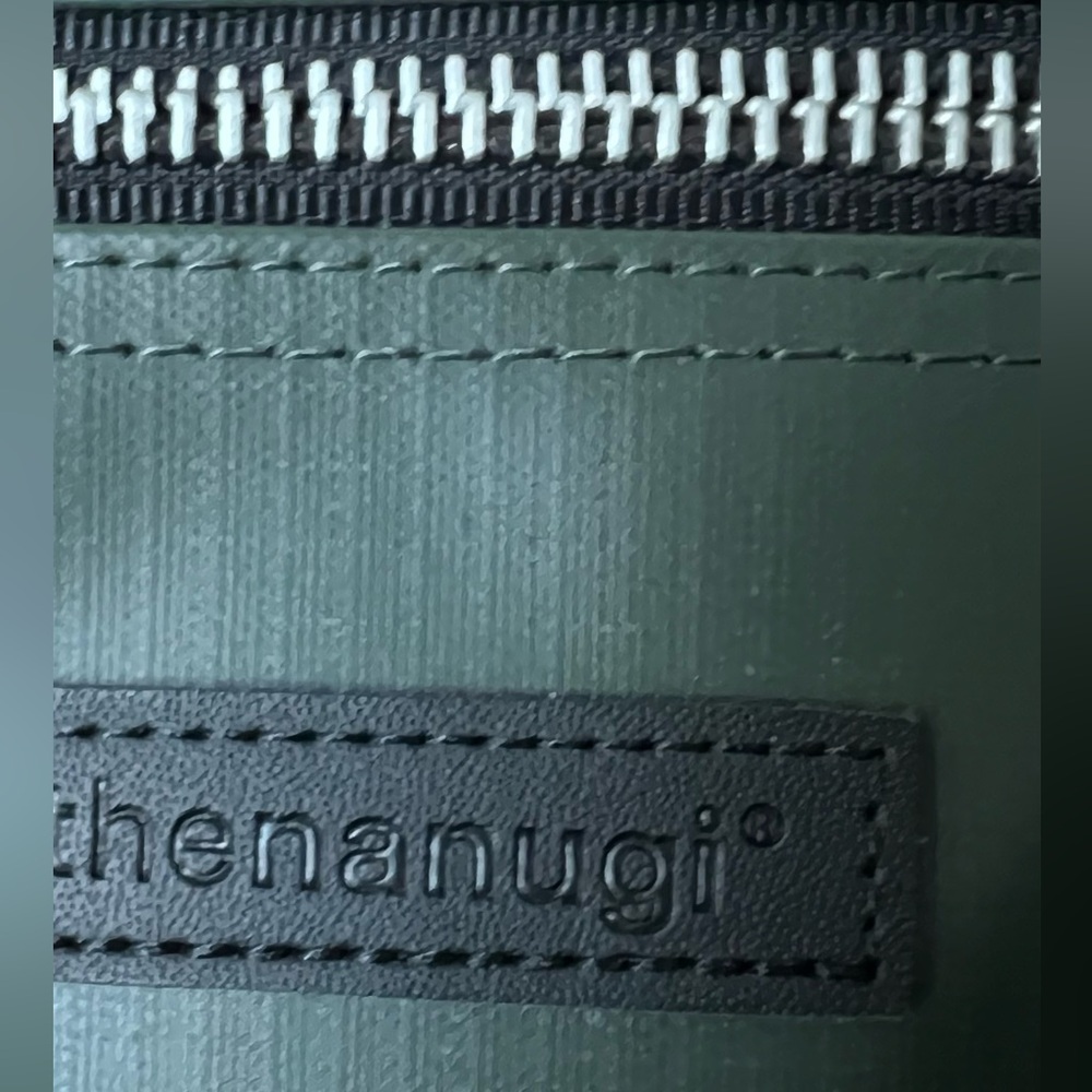 Green Tote Bag with Black Straps - Picture 13 of 14